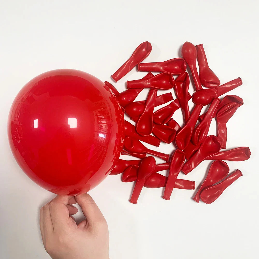 Red Balloon Garland Arch Kit Black Red Confetti Balloons Wedding