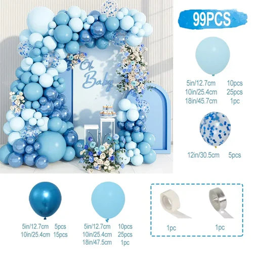 Blue Balloon Garland Arch Kit Wedding Birthday Party Decoration Kids