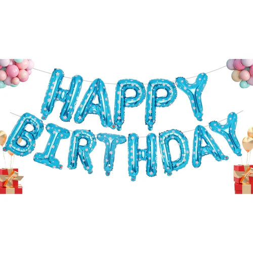 13pcs Birthday Balloon Rose Gold Color Foil Letter Balloons set Happy