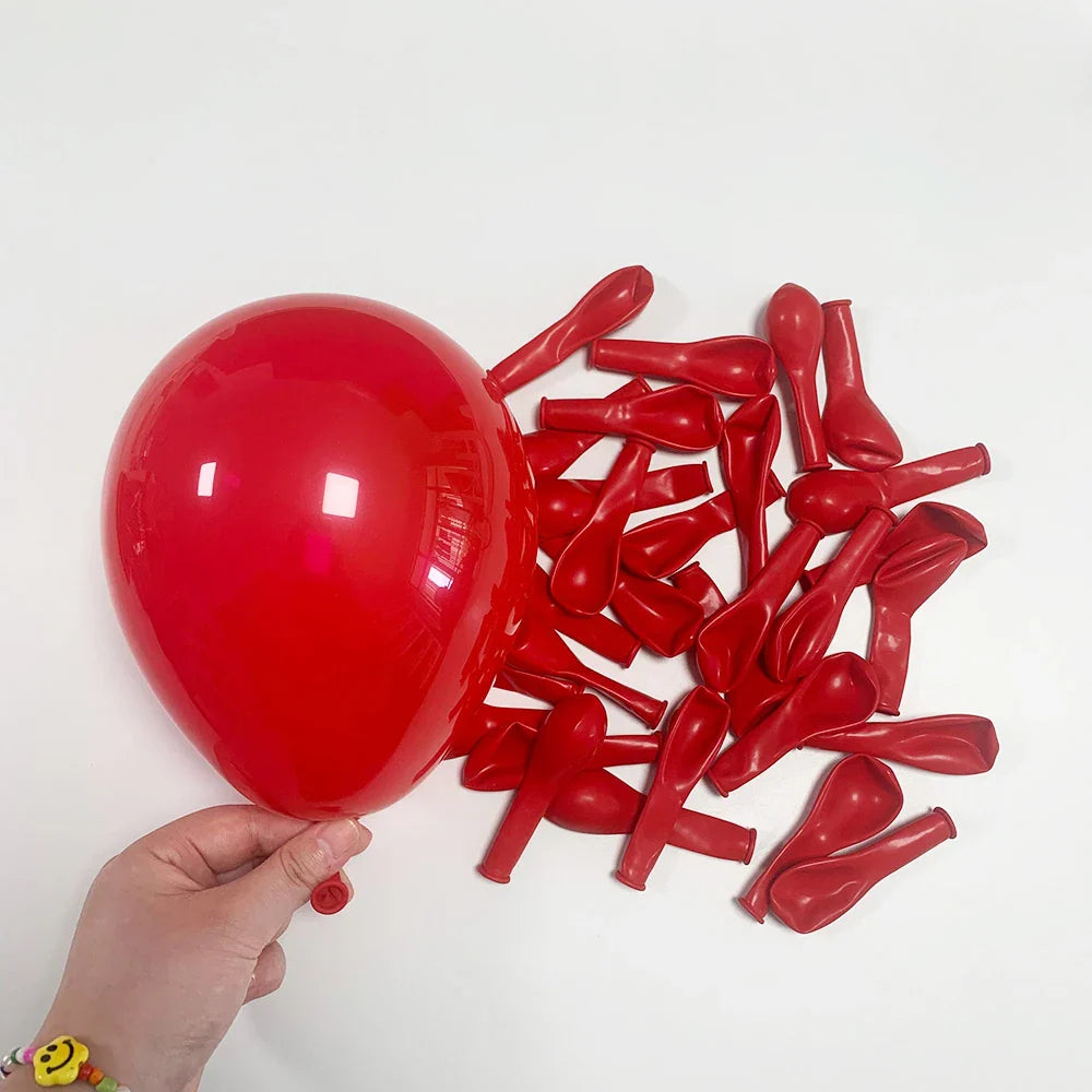 Red Green Christmas Balloons Garland Arch Kit Blue Yellow Ballon Set