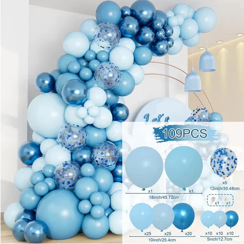 Blue Balloons Garland Arch Kit Birthday Party Decoration Kids Boy