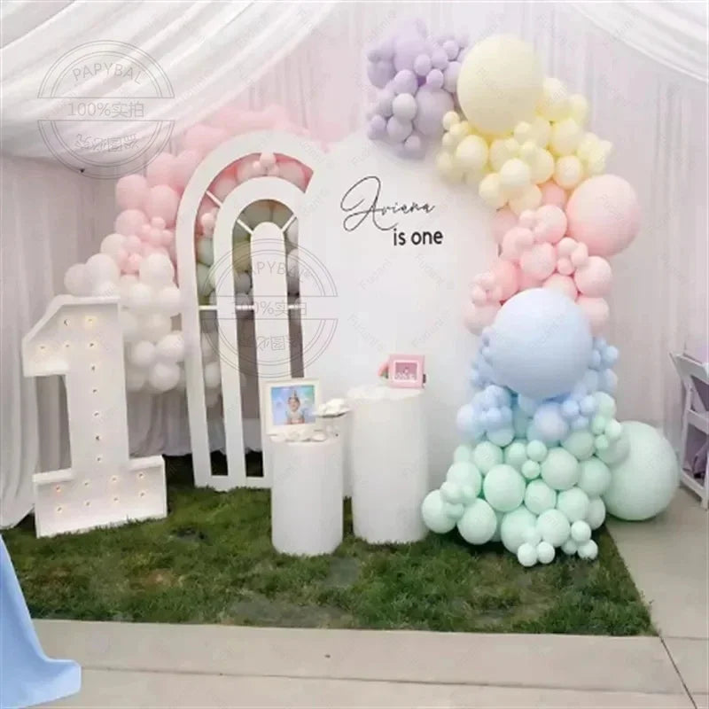 188pcs Pastel Macaron Balloon Garland Arch Kit Assorted Rainbow Colors