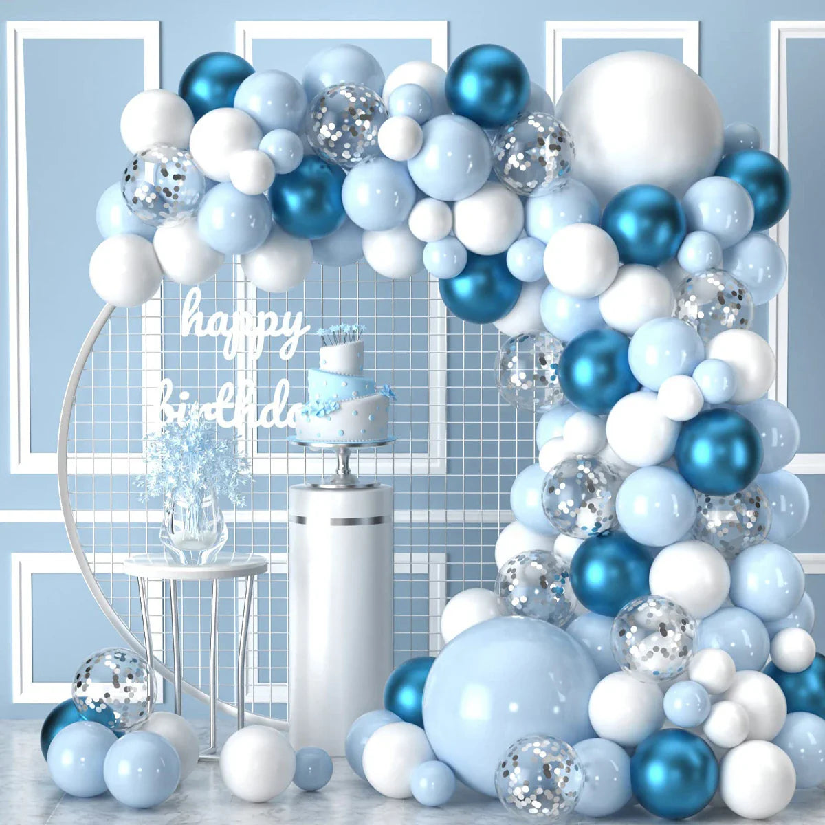 Blue Balloon Garland Arch Kit Wedding Birthday Party Decoration Kids