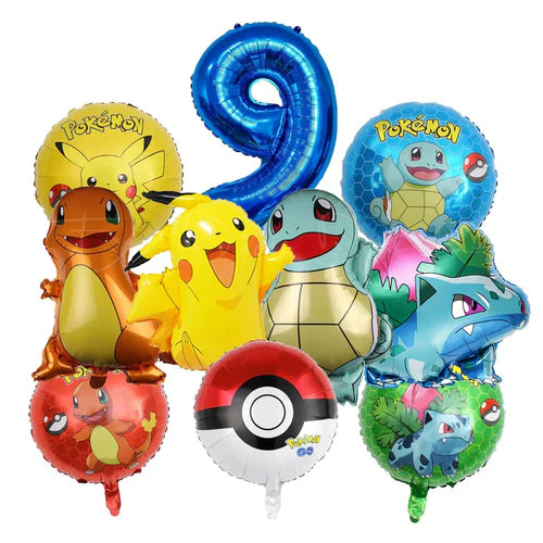 1Set Cartoon Party Balloon jump Pikachu Little Fire Dragon Jenny