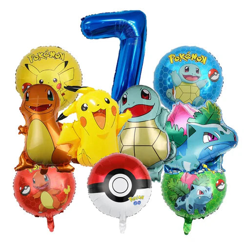 1Set Cartoon Party Balloon jump Pikachu Little Fire Dragon Jenny