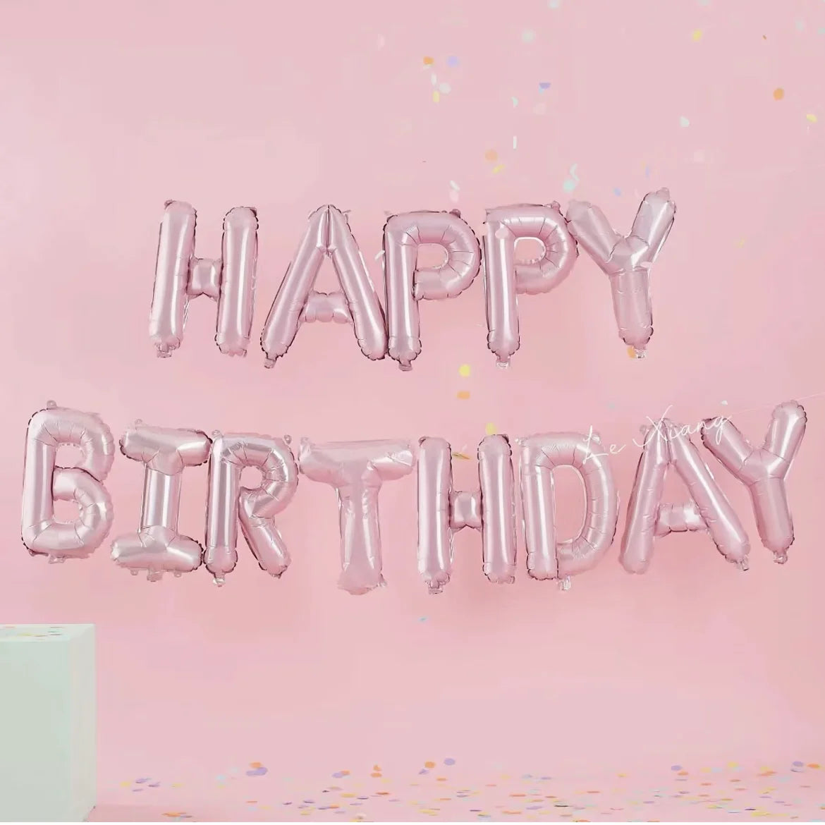 13pcs Birthday Balloon Rose Gold Color Foil Letter Balloons set Happy