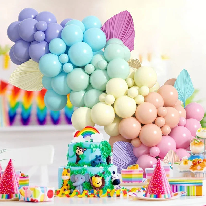 107pcs Macaron Color Balloon Garland Arch Kit Wedding Birthday Party