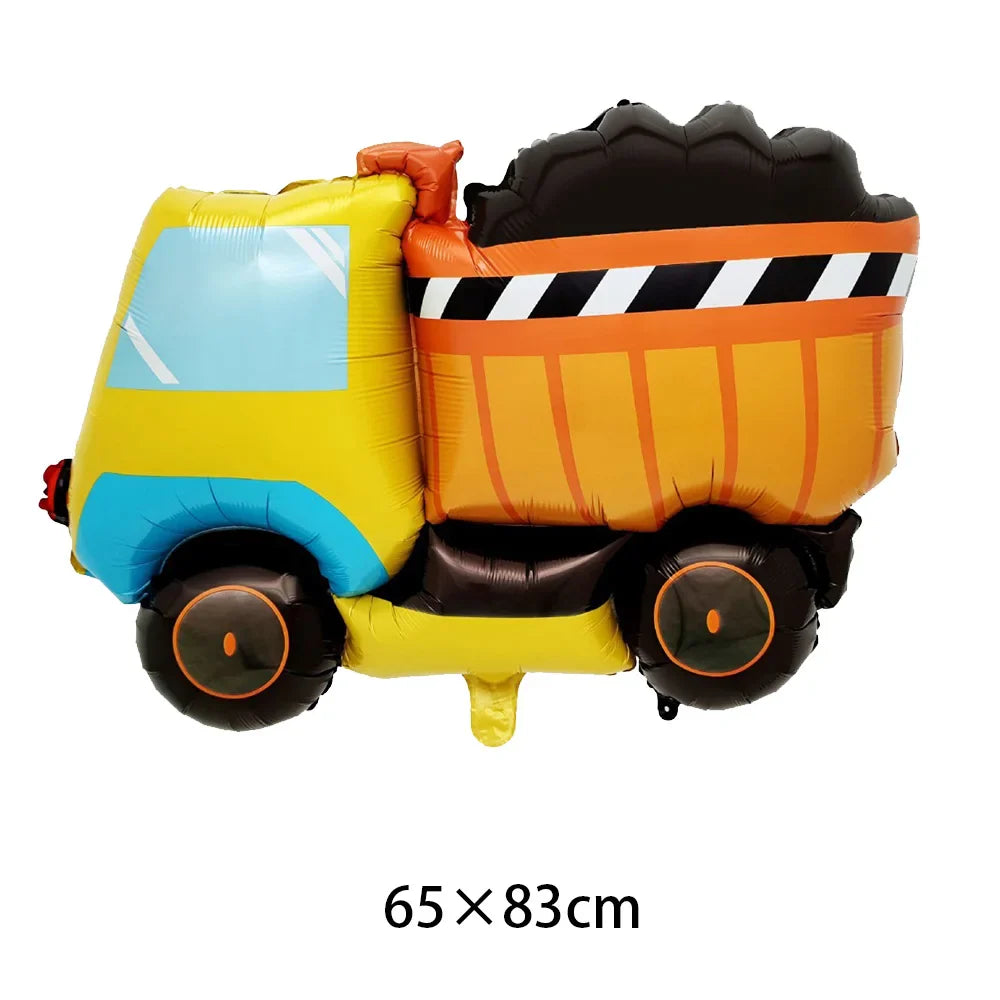 Construction Birthday Banner garland Construction Vehicles Truck Balloon Boys Birthday Party Decor Construction Party Decoration