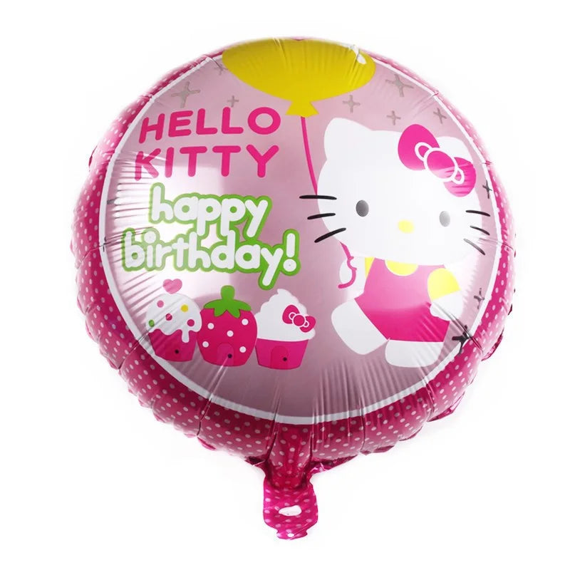 Cartoon Cute Angel Hello Kitty Foil Balloon for Children's Happy Birthday Party Hello Kitty Foil Balloons Baby Shower Globos