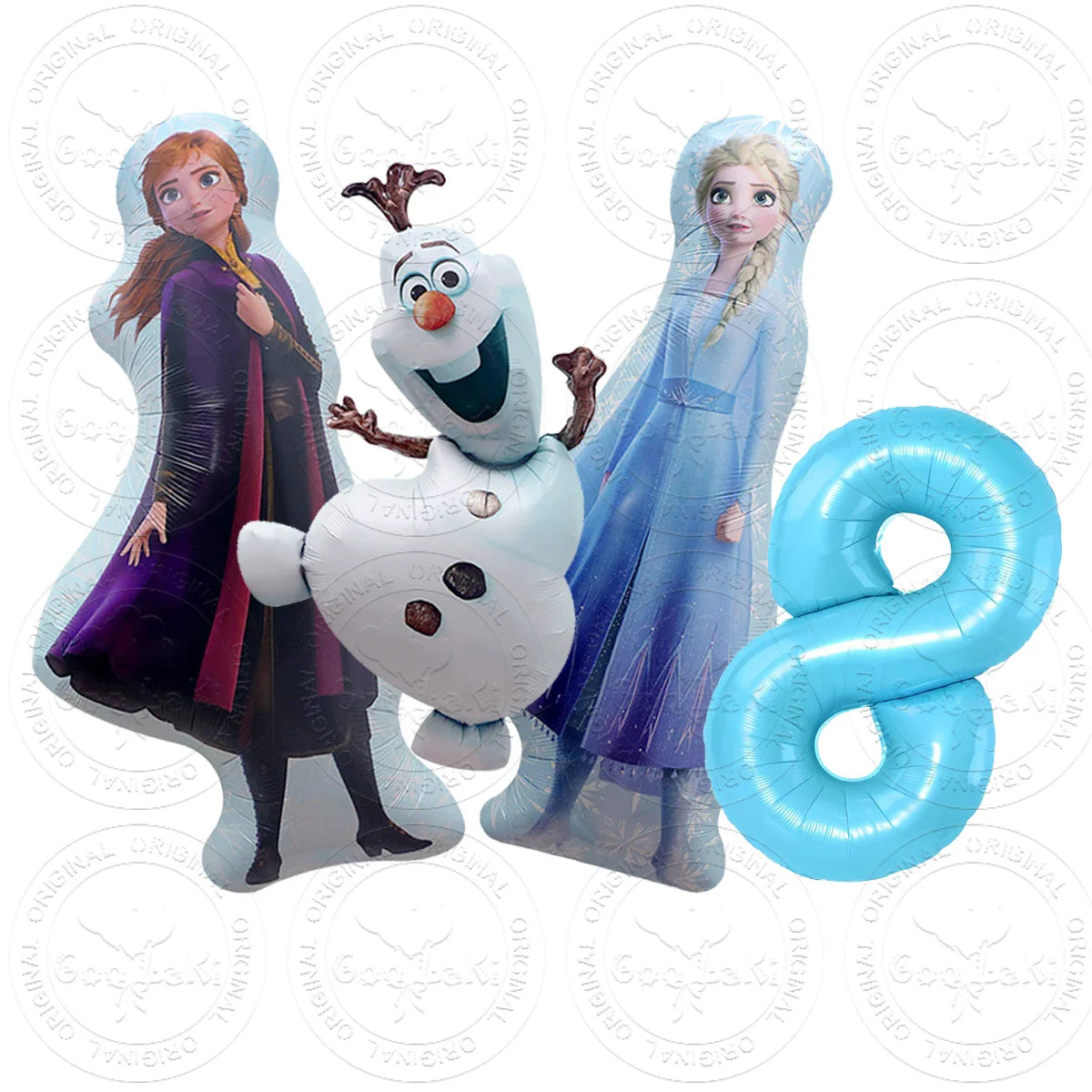 Frozen Queen Theme Foil Balloon Set 32inch Blue Number Foil Balloon Elsa Anna Olaf Balloon Baby Shower Birthday Party Decoration