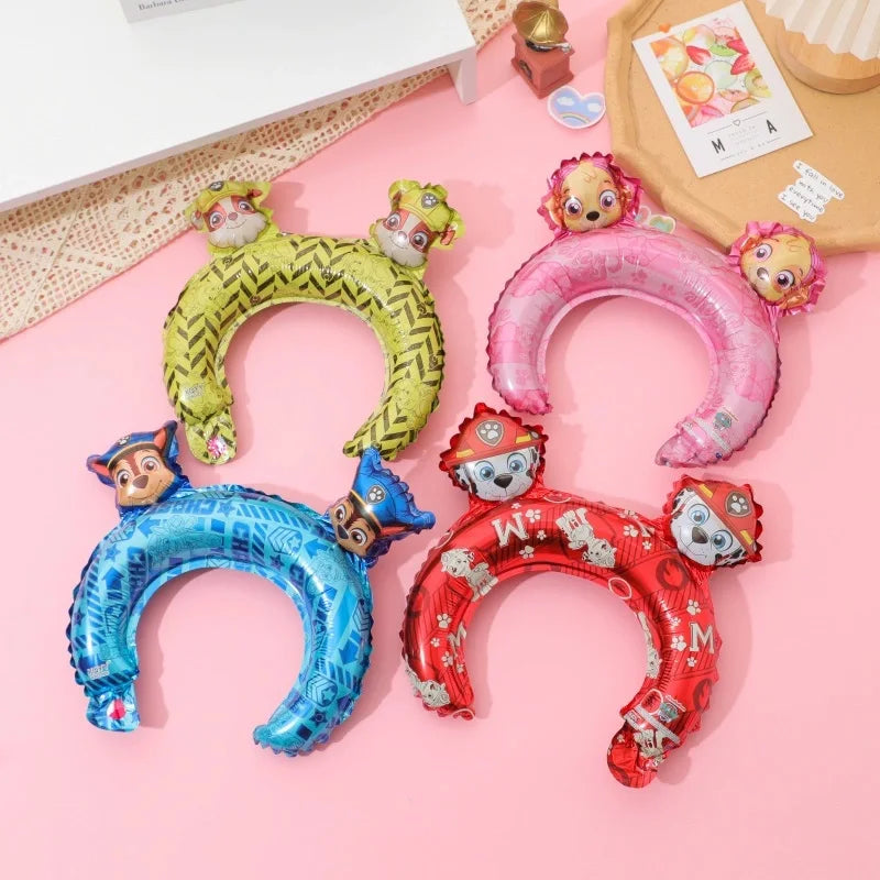 16Pcs Paw Patrol Ear Hair Accessories Balloon Baby Shower Children's Toys Birthday Party Decoration Gift Air Globos