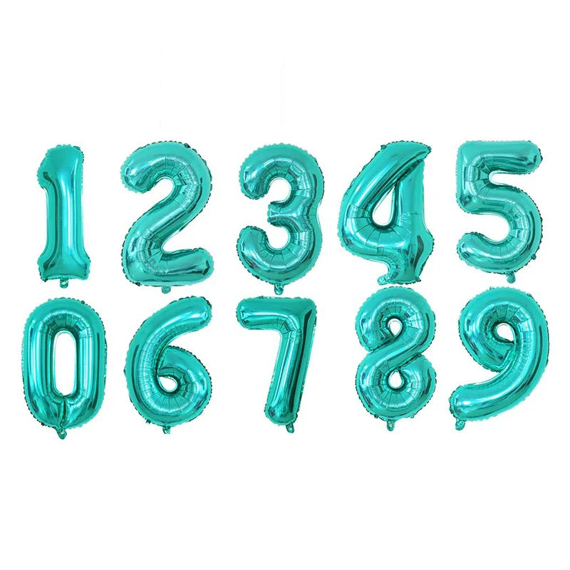 1Pcs Cream Number Birthday Balloons 32/40inch White Brown Caramel Beige Large Number Foil Balloon for Birthday Anniversary Decor