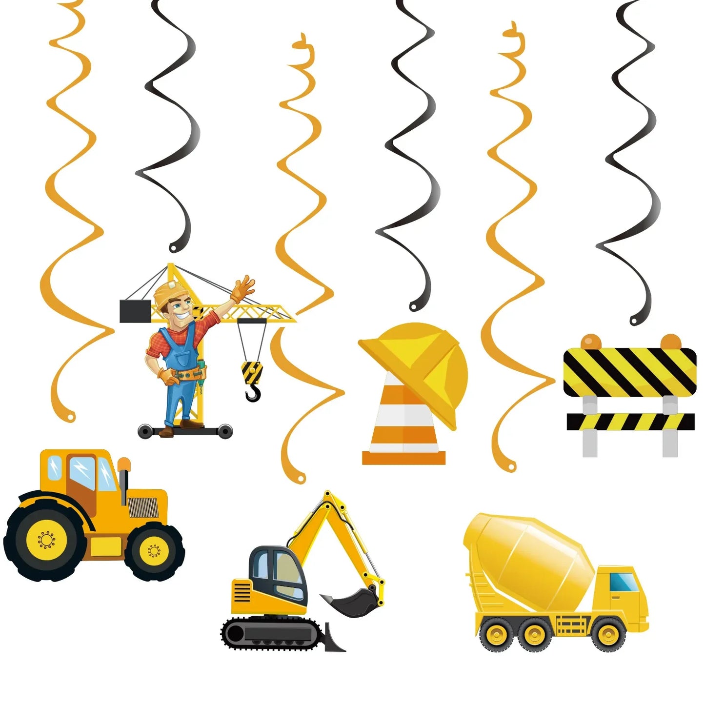 Construction Birthday Banner garland Construction Vehicles Truck Balloon Boys Birthday Party Decor Construction Party Decoration