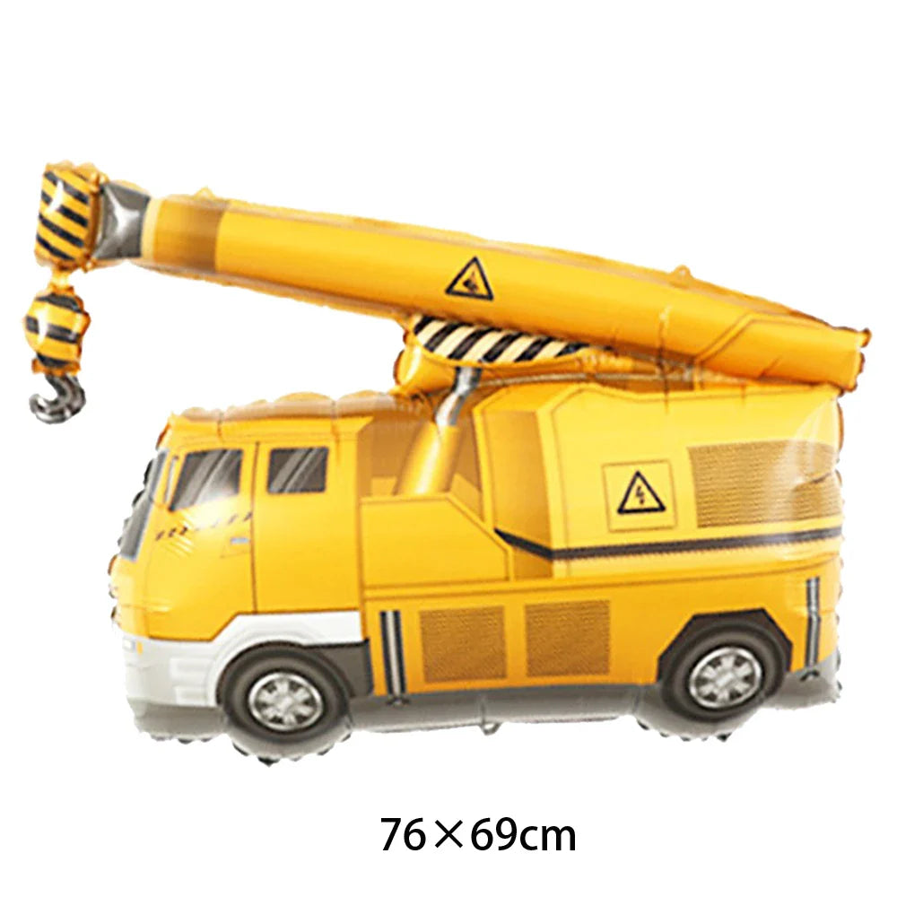 Construction Birthday Banner garland Construction Vehicles Truck Balloon Boys Birthday Party Decor Construction Party Decoration
