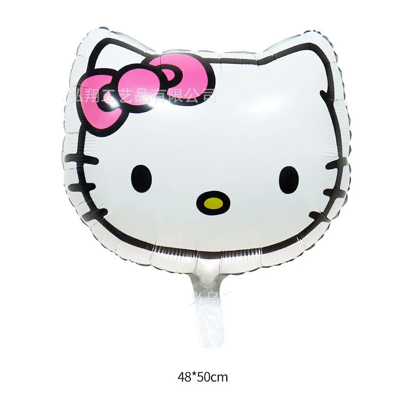 Cartoon Cute Angel Hello Kitty Foil Balloon for Children's Happy Birthday Party Hello Kitty Foil Balloons Baby Shower Globos