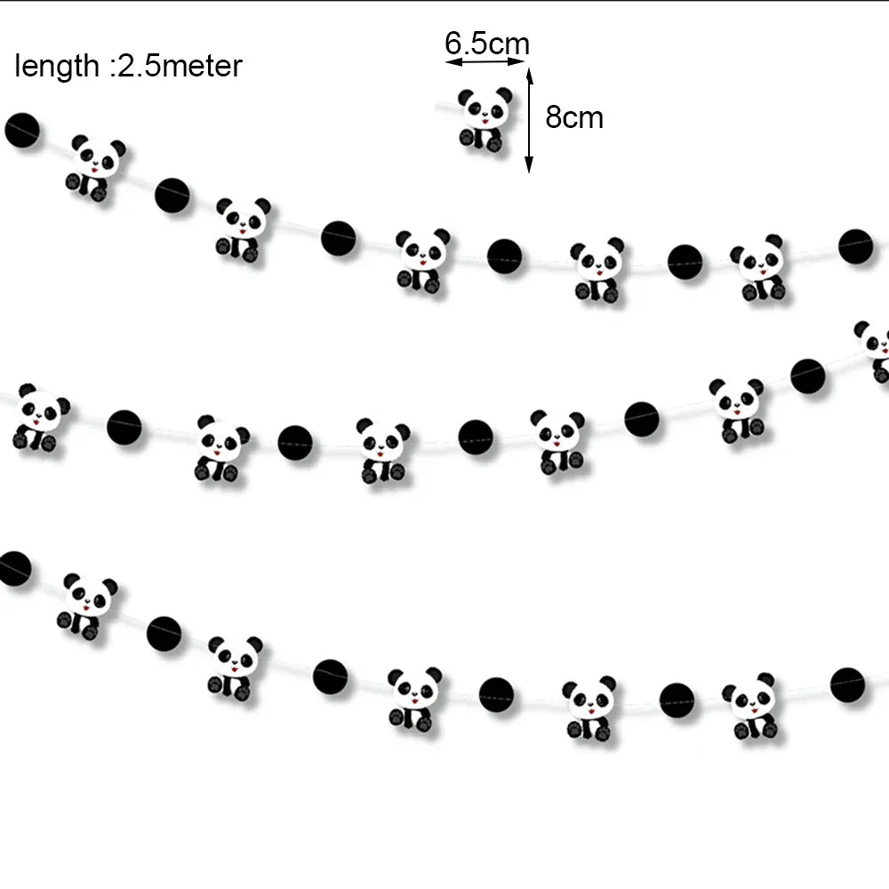 Cartoon Panda Animal Green 32inch Foil Number Balloon Set Children Birthday Party DIY Decoration Baby Shower Kids Animal Balloon