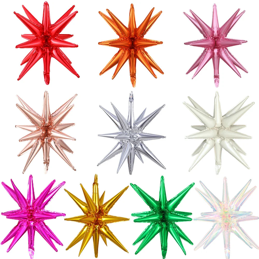 3/5/7pcs 22-inch Explosion Star Balloon Gold Pink Aluminum Foil Balloons Birthday Wedding Party Decorations Baby Shower Supplies