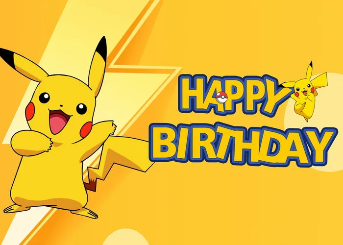 1set Cartoon Pokemon Large Pikachu Theme Foil Balloons Set Kids Birthday Baby Shower Party Decoration Supplies
