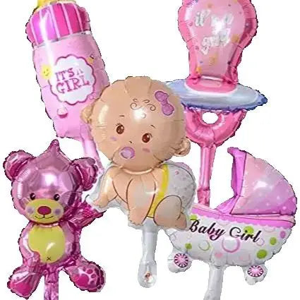 5pcs Mini Baby Boy Girl Gendar Reveal Party Suppliers Birthday Party Decoration Air Balloons