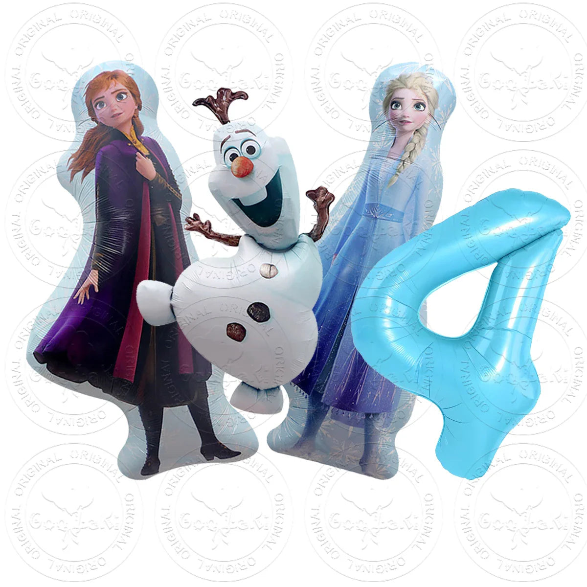 Frozen Queen Theme Foil Balloon Set 32inch Blue Number Foil Balloon Elsa Anna Olaf Balloon Baby Shower Birthday Party Decoration