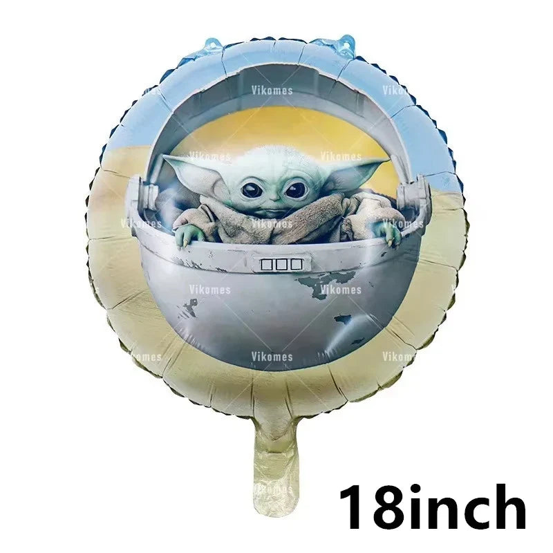 Cute Yodaes Baby Birthday Party Decorations Cup Plate Napkin Cake Topper Tablecloth Balloon Banner Favors Kids Boys Baby Shower