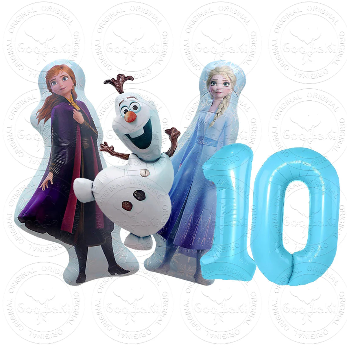 Frozen Queen Theme Foil Balloon Set 32inch Blue Number Foil Balloon Elsa Anna Olaf Balloon Baby Shower Birthday Party Decoration