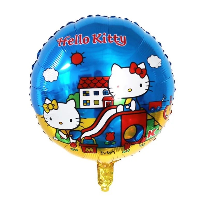 Cartoon Cute Angel Hello Kitty Foil Balloon for Children's Happy Birthday Party Hello Kitty Foil Balloons Baby Shower Globos
