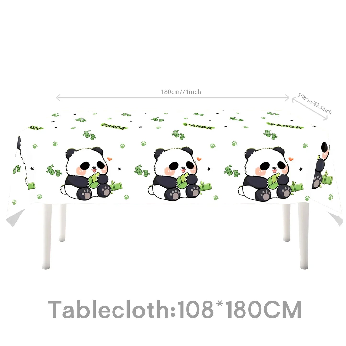 Cartoon Panda Animal Green 32inch Foil Number Balloon Set Children Birthday Party DIY Decoration Baby Shower Kids Animal Balloon