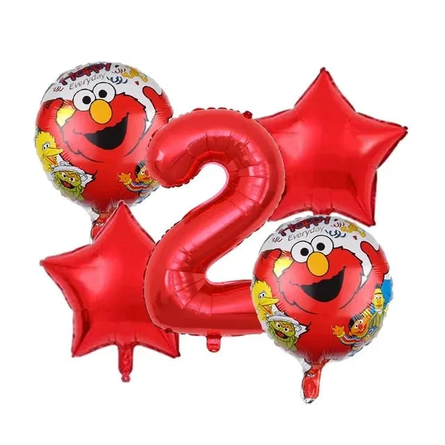 Cute S&Sesames Street Birthday Party Decorations Moster Theme Tableware Cake Topper Balloon Party Favors Kids Baby Shower Decor