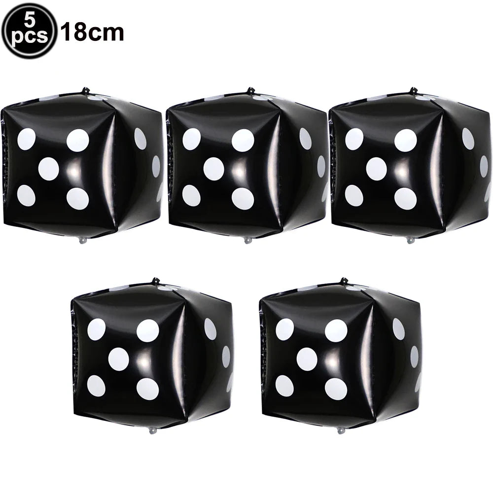Casino Party Decoration Poker Honeycomb Ball Poker Card Garlands Balloons Casino Las Vegas Themed Adult Birthday Party Supplies