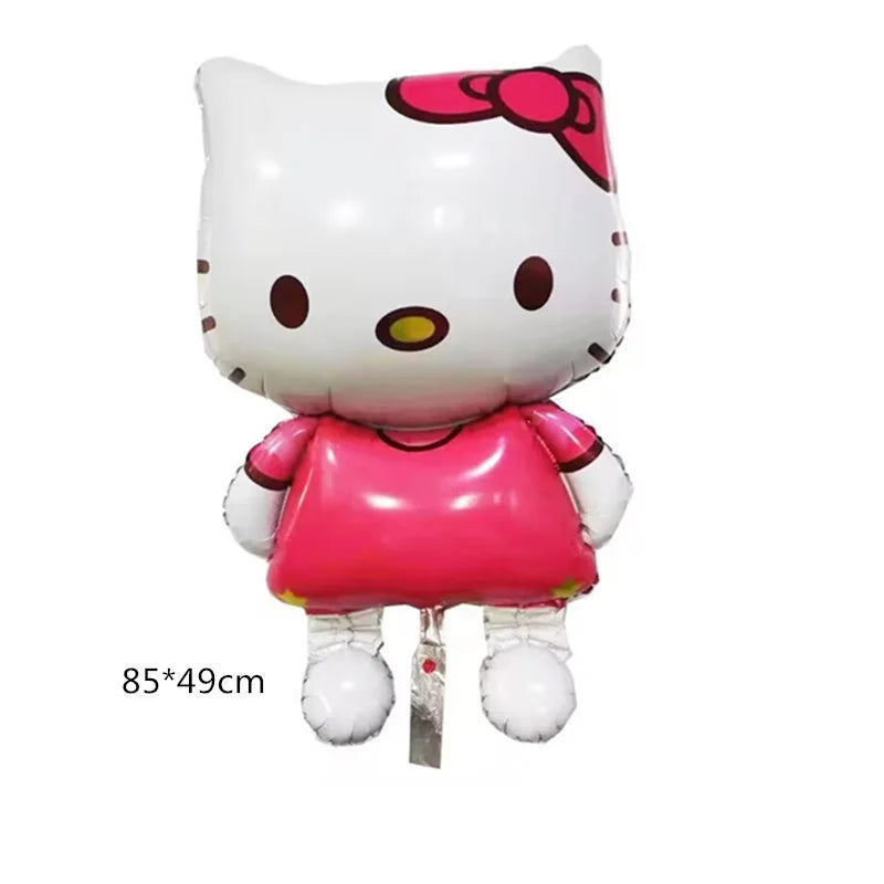 Cartoon Cute Angel Hello Kitty Foil Balloon for Children's Happy Birthday Party Hello Kitty Foil Balloons Baby Shower Globos