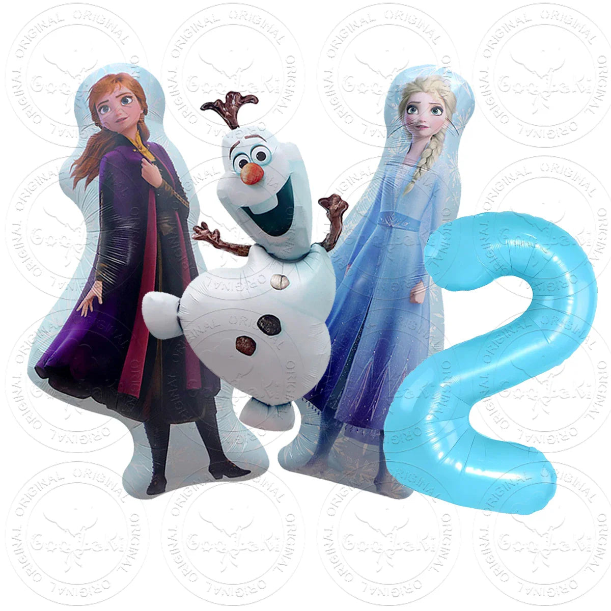 Frozen Queen Theme Foil Balloon Set 32inch Blue Number Foil Balloon Elsa Anna Olaf Balloon Baby Shower Birthday Party Decoration
